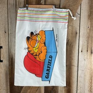 Garfield Vintage 1978 Laundry Bag Drawstring 30in X 20in